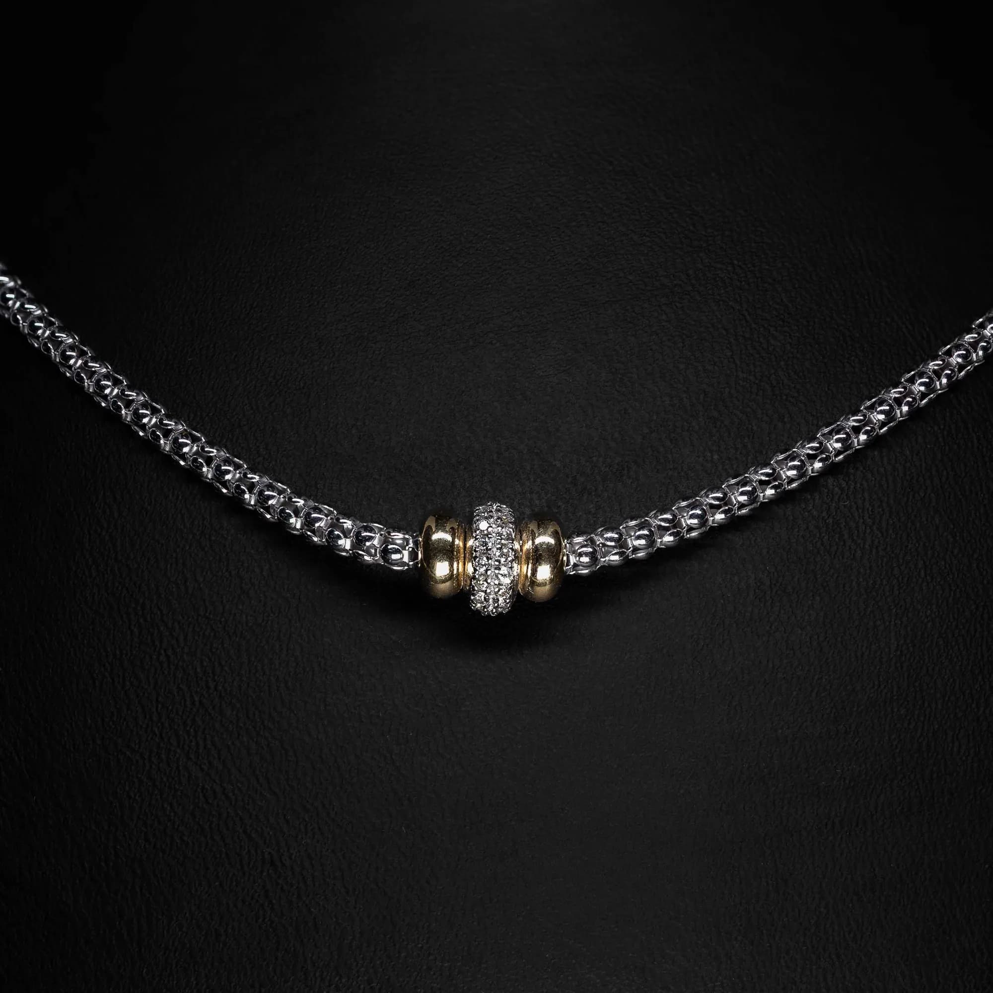 Glam Silver Ogrlica Glam - ogrlica od 925 srebra i rodijuma - glavni prikaz | Statement Srebro Beograd