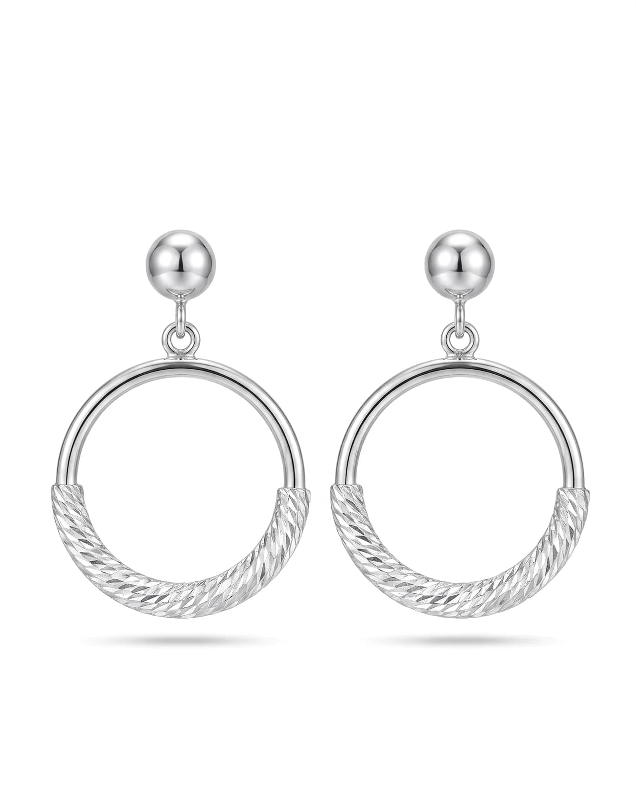 Diamond Cut Alke Srebrne Diamond Cut - alke od 925 srebra i rodijuma - glavni prikaz | Statement Srebro Beograd