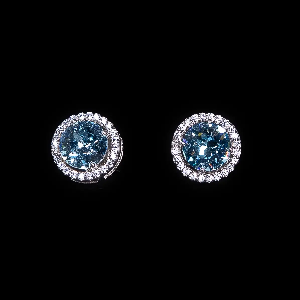 Ženske minđuše Diamond Glow plave boje, luksuzni nakit sa dubokim sjajem za elegantne kombinacije