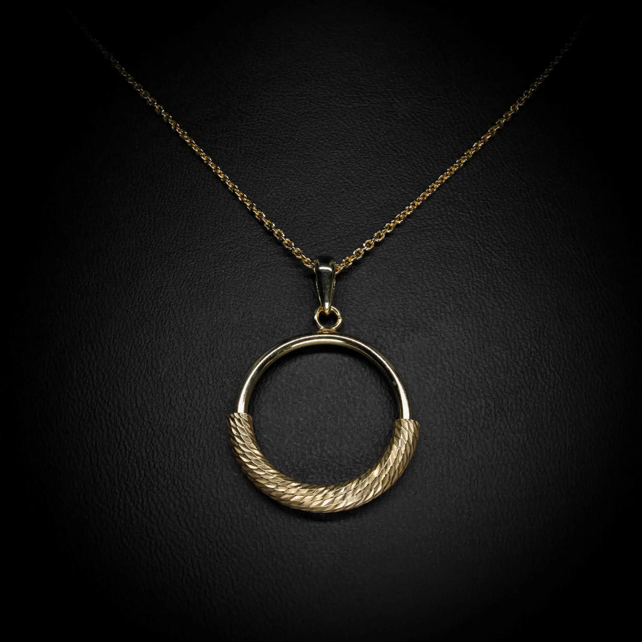 Zlatna ogrlica od 925 srebra sa 14k pozlatom, Diamond Cut kolekcija, podesiva 40-45cm, savršena za svečane prilike.