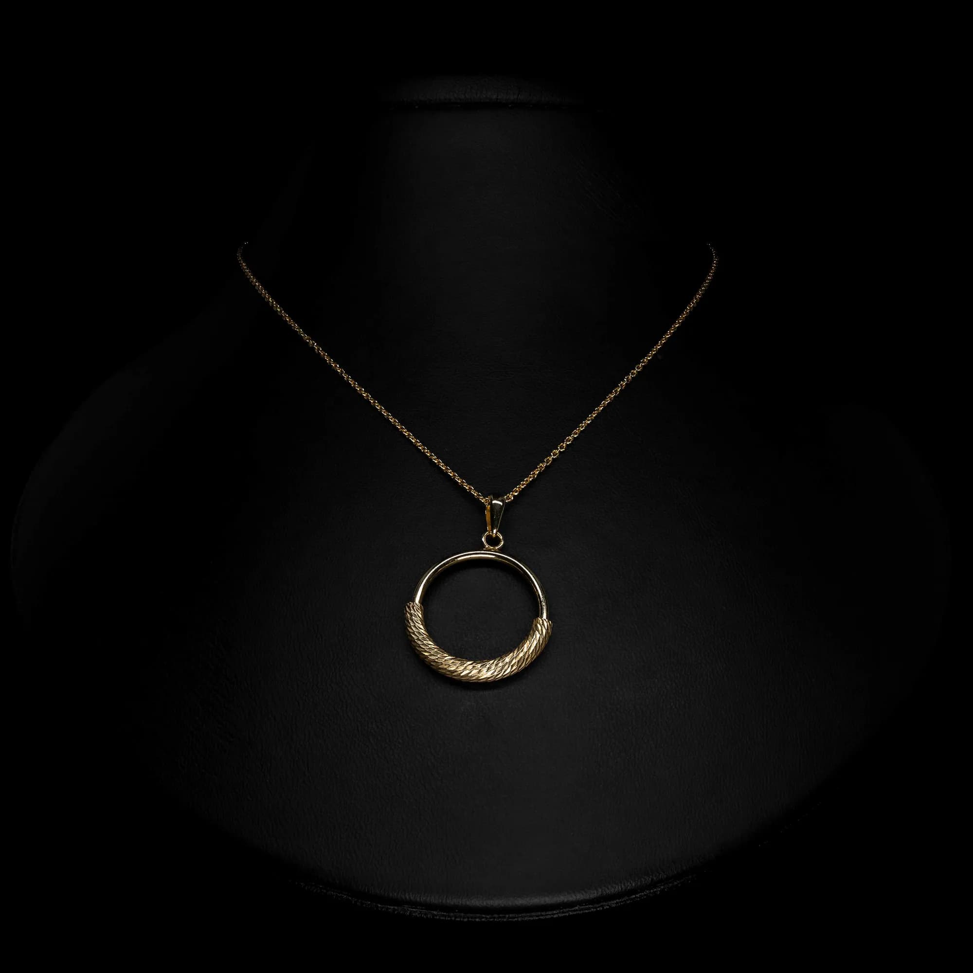 Zlatna ogrlica od 925 srebra sa 14k pozlatom, Diamond Cut kolekcija, podesiva 40-45cm, savršena za svečane prilike.