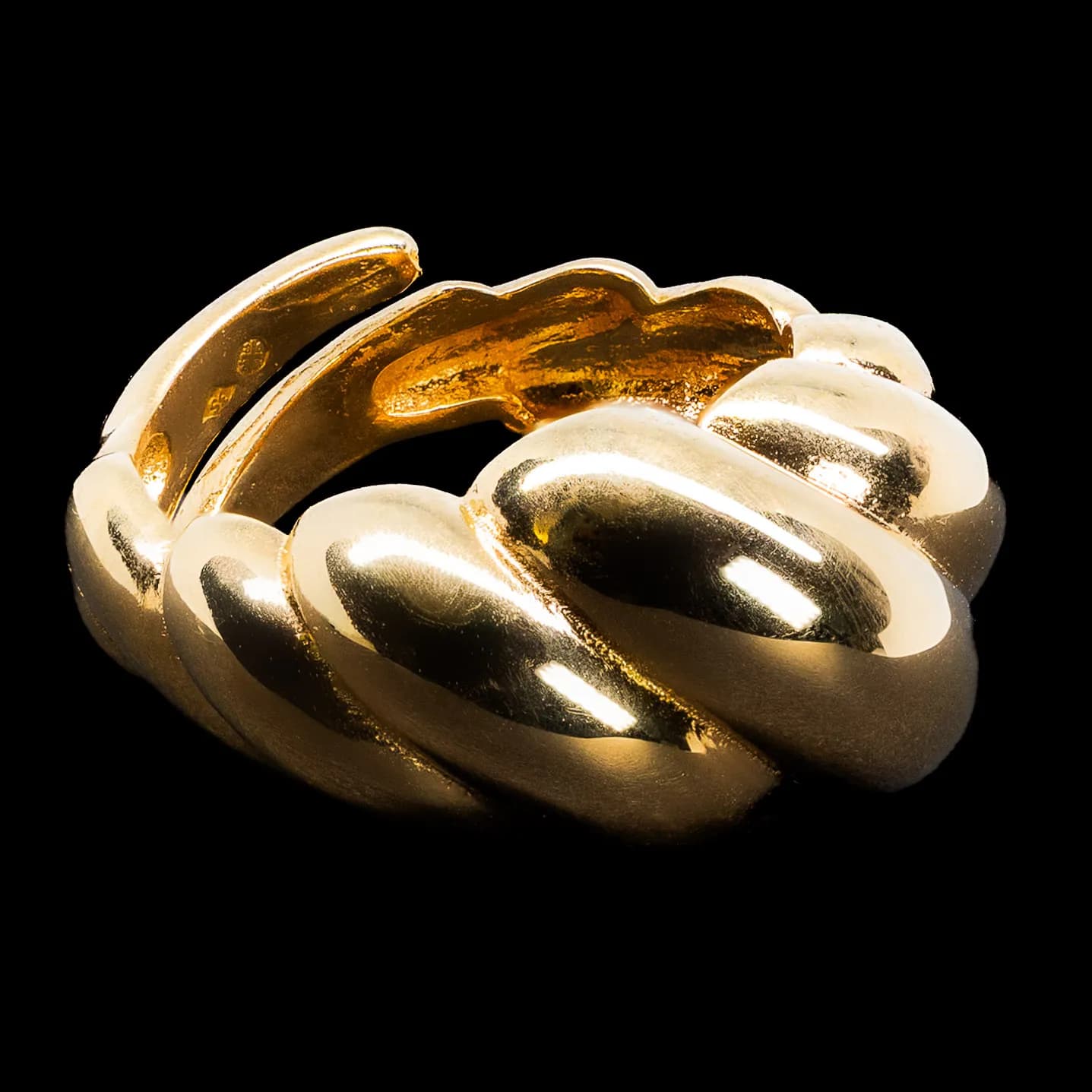 Eternal Twist Prsten Zlatni Eternal Twist - prsten od 925 srebra i pozlate, pozlaćen - detaljan prikaz | Statement Srebro Beograd