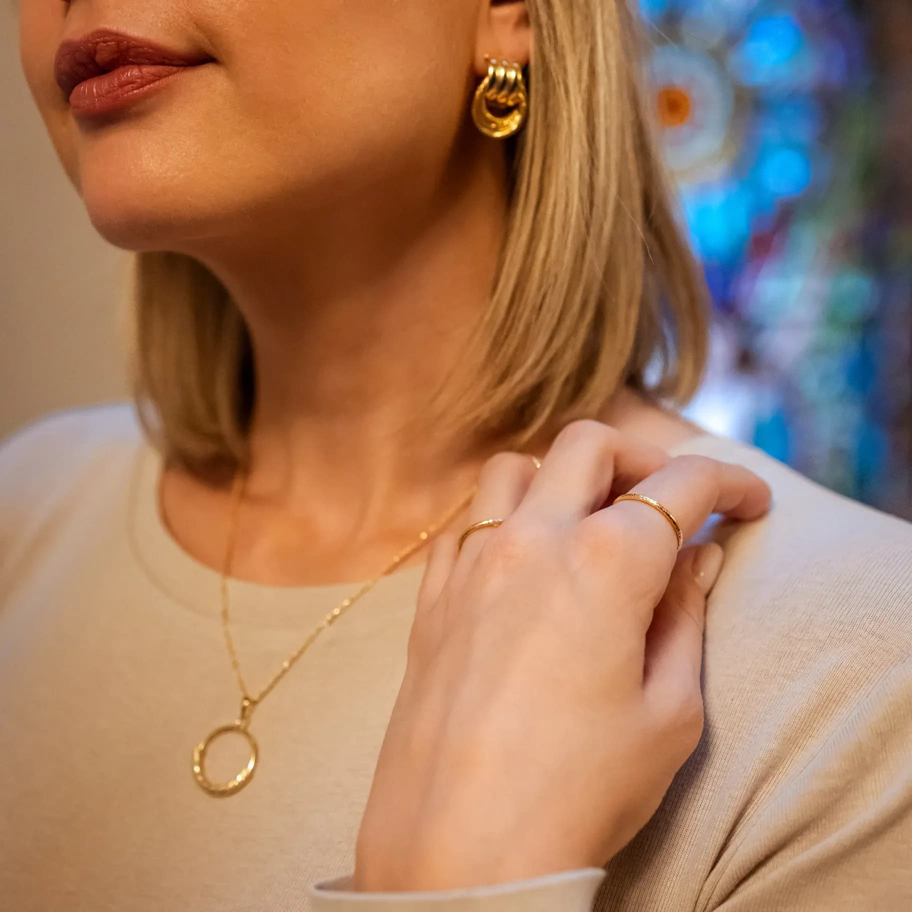 Minđuše Diamond Cut Trinity Zlatne, 925 srebro i 14k pozlata, 1.6x2.2cm – elegantan nakit za svečane prilike