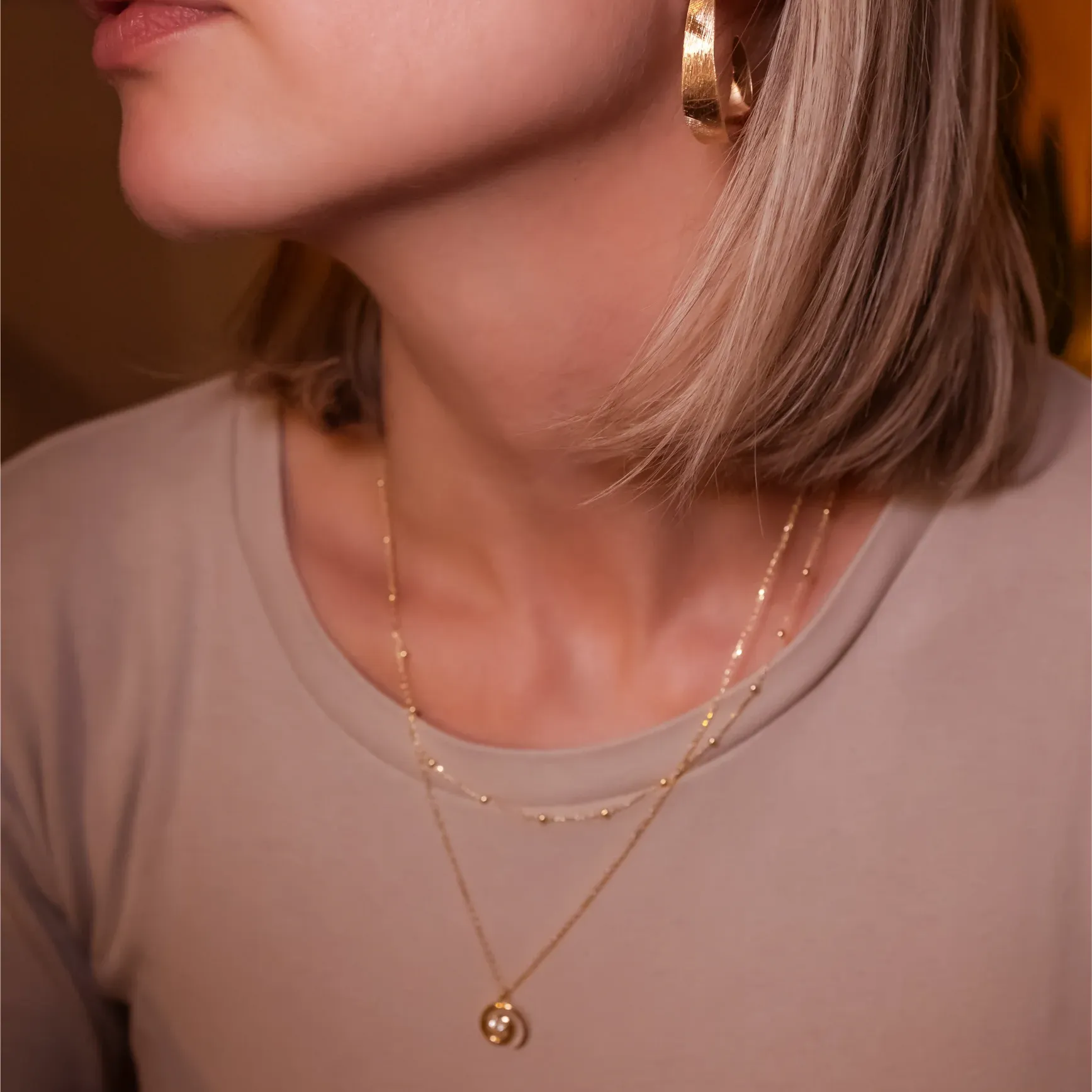 Kleopatra Muse minđuše od 925 srebra i 14k pozlate, 7.5x36mm – elegantan nakit za svečane prilike