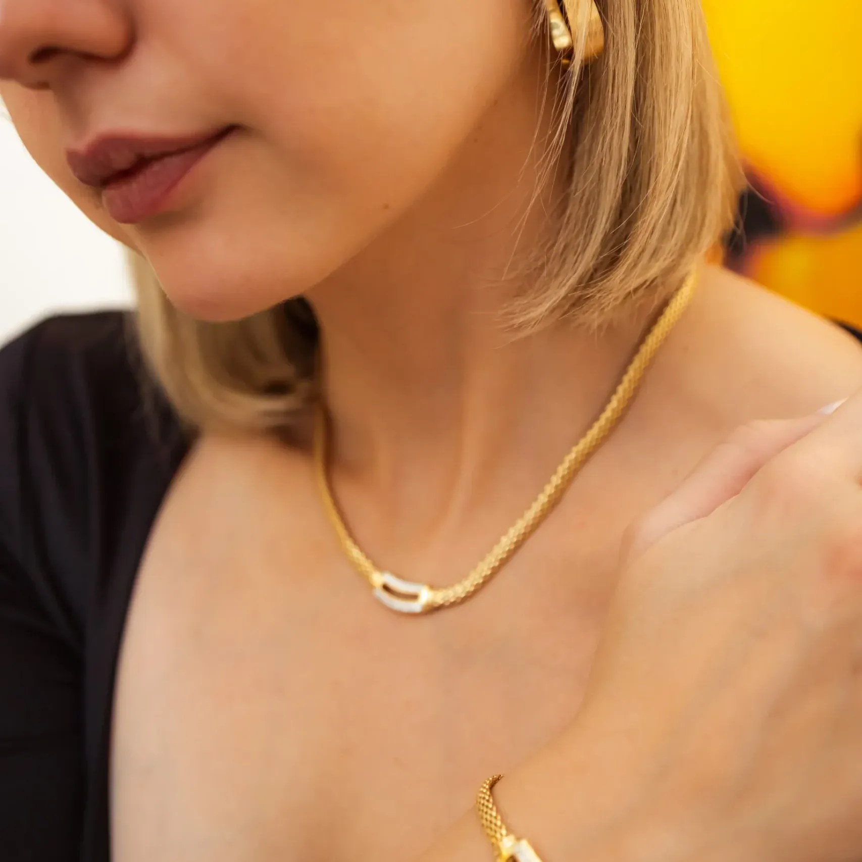 Kleopatra Muse minđuše od 925 srebra i 14k pozlate, 7.5x36mm – elegantan nakit za svečane prilike